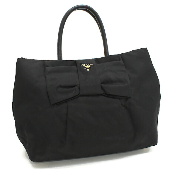 Prada Nylon FIOCCO TESSUTO Tote Black Bag - Picture 1 of 8
